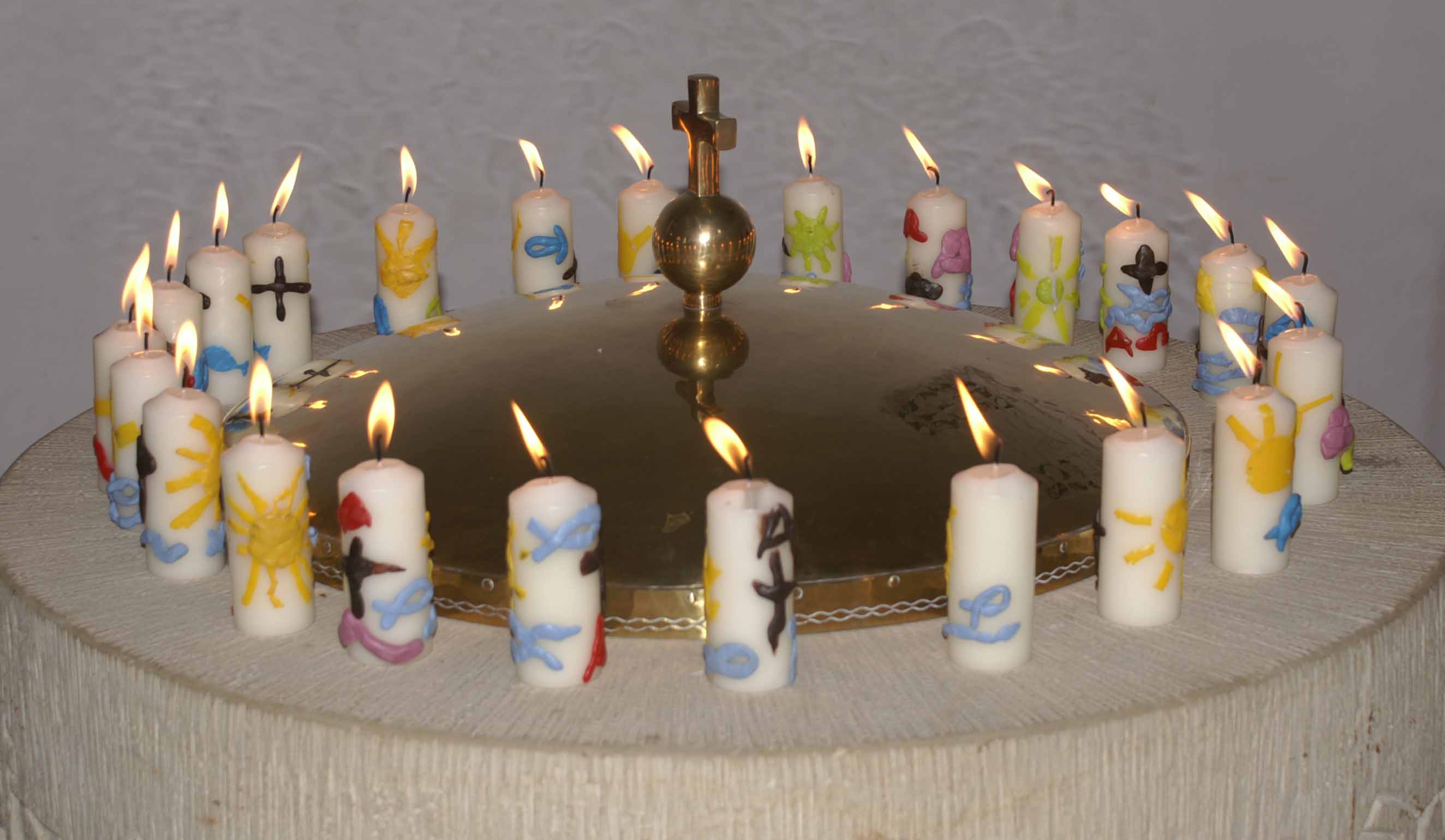 Picture: Candles created by confirmation class kids